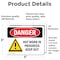 Signmission Hot Surface Sign, 3.5 in H x 5 in W, Vinyl Decal, Hot Work In Progress Keep Out OS-2PACK-DS-D-35-L-1365 - alternate 7